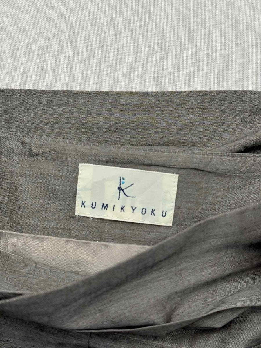 Pre-loved KUMIKYOKU Grey Back Size Medium Knee Length Skirt at Reems Closet