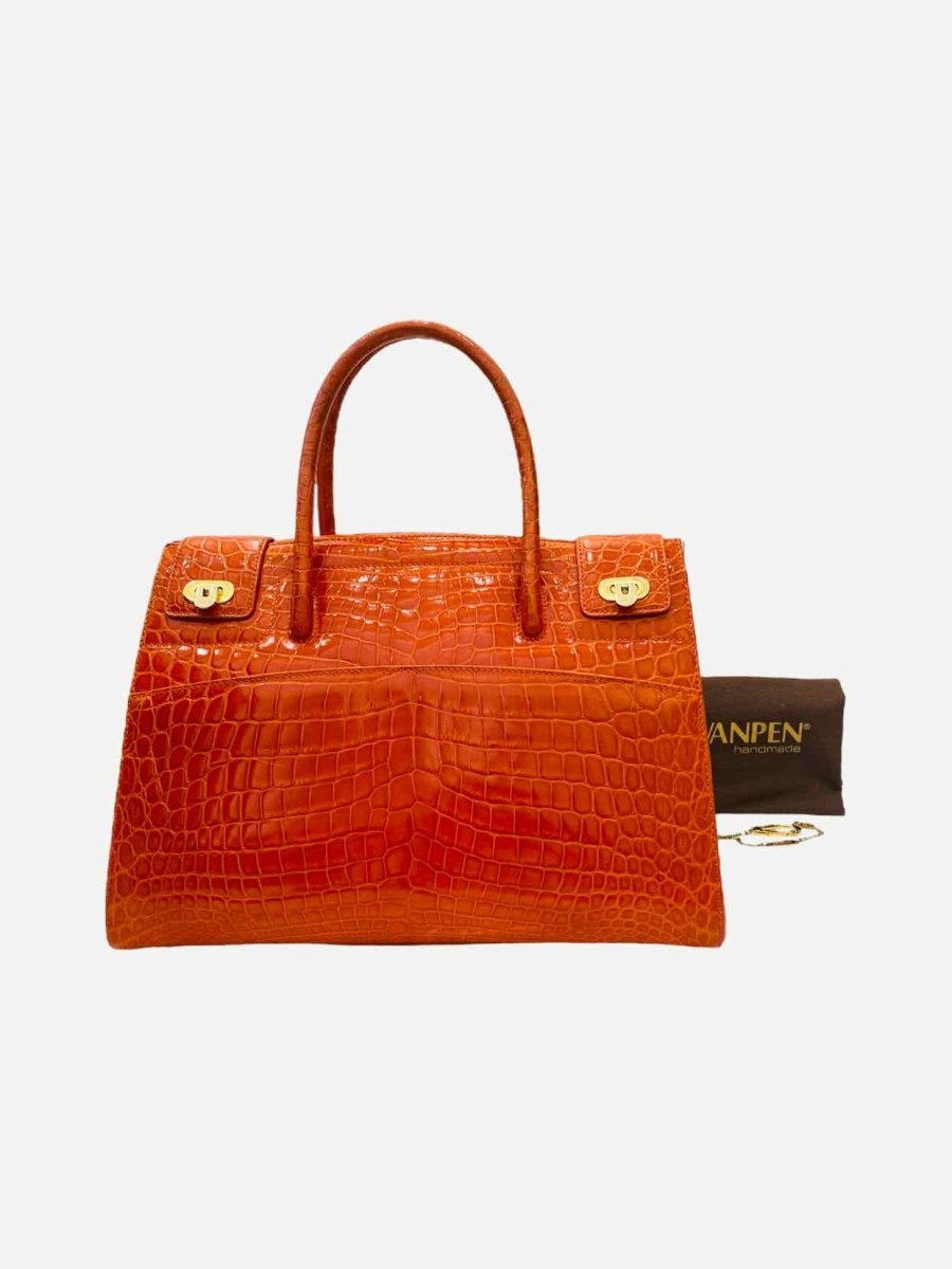 Pre - loved KWANPEN Sakura Orange Top Handle at Reems Closet