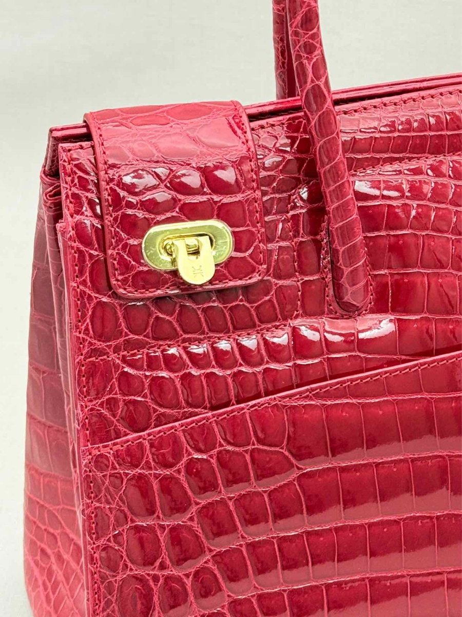 Pre-loved KWANPEN Sakura Red Top Handle at Reems Closet