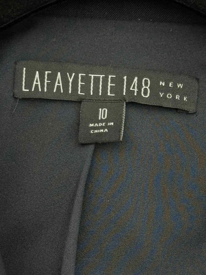 Pre - loved LAFAYETTE Navy Blue Pleated Size US 10 Jacket at Reems Closet