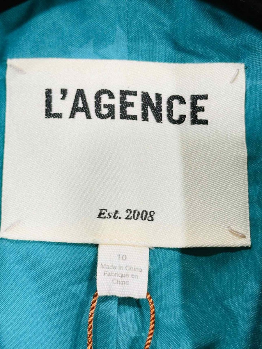 Pre - loved L'AGENCE Beige Multicolor Plaid Size US 10 Jacket at Reems Closet