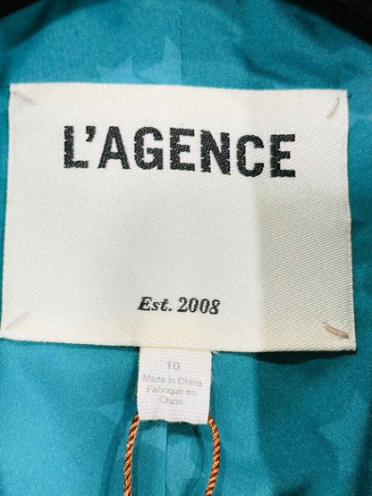 Pre - loved L'AGENCE Beige Multicolor Plaid Size US 10 Jacket at Reems Closet