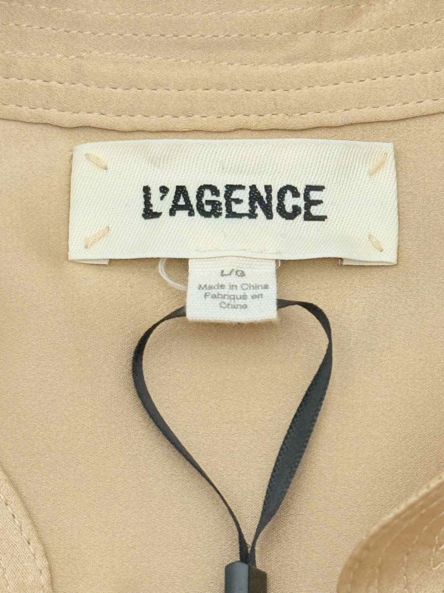 Pre - loved L'AGENCE Beige Size Large Shirt at Reems Closet