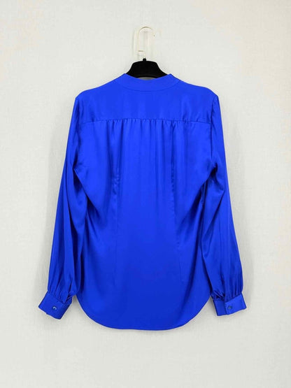 Pre-loved L'AGENCE Bianca Royal Blue Size Small Blouse at Reems Closet