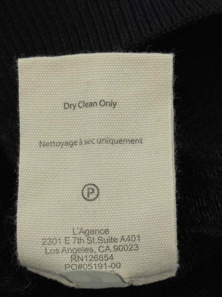 Pre - loved L'AGENCE Black Leopard Print Size Large Jumper at Reems Closet