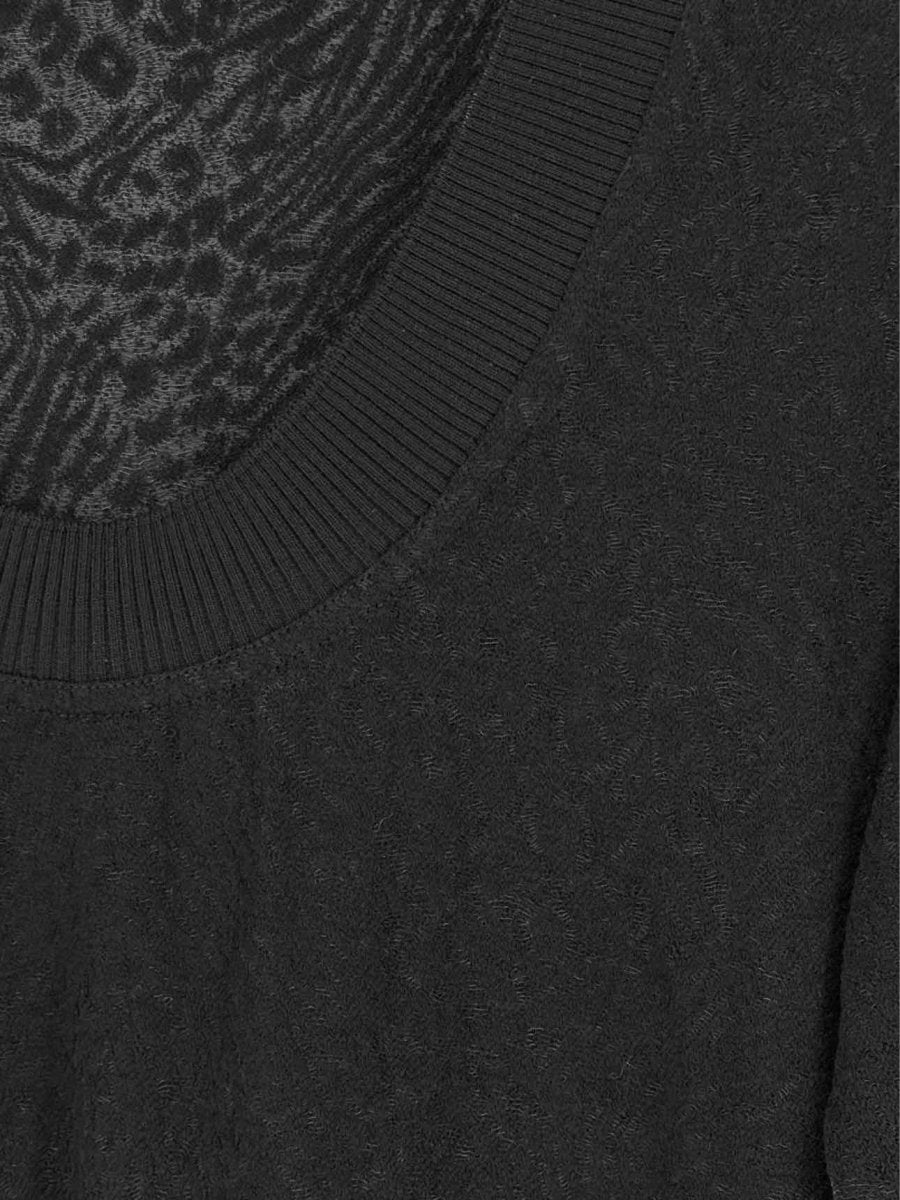 Pre - loved L'AGENCE Black Leopard Print Size Large Jumper at Reems Closet