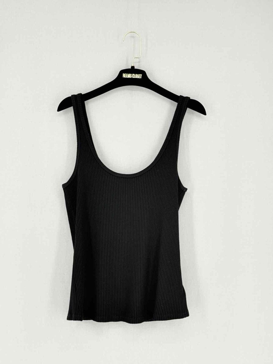 Pre - loved L'AGENCE Black Ribbed Size Large Tank Top at Reems Closet