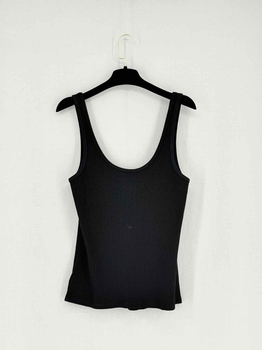 Pre - loved L'AGENCE Black Ribbed Size Large Tank Top at Reems Closet