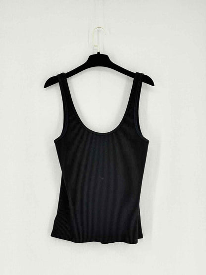 Pre - loved L'AGENCE Black Ribbed Size Large Tank Top at Reems Closet