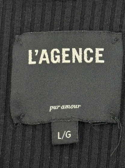 Pre - loved L'AGENCE Black Ribbed Size Large Tank Top at Reems Closet