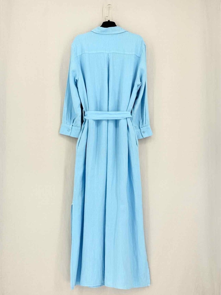 Pre - loved L'AGENCE Blue Pocket Size Large Long Dress at Reems Closet