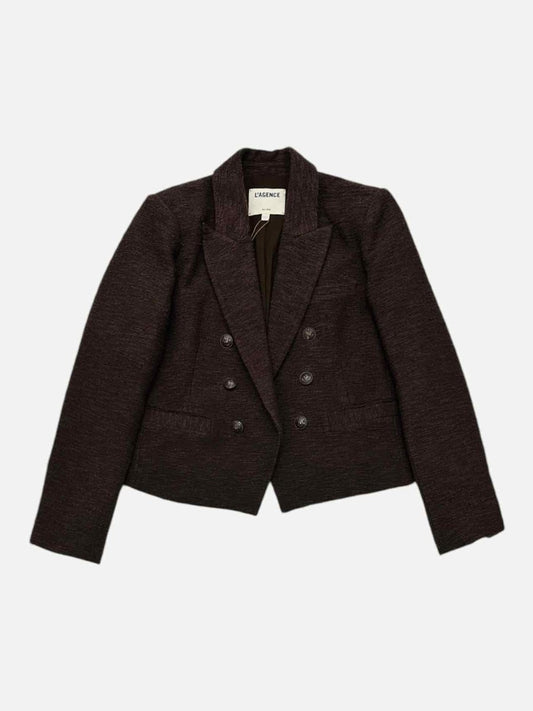 Pre - loved L'AGENCE Boucle Brown Jacket at Reems Closet