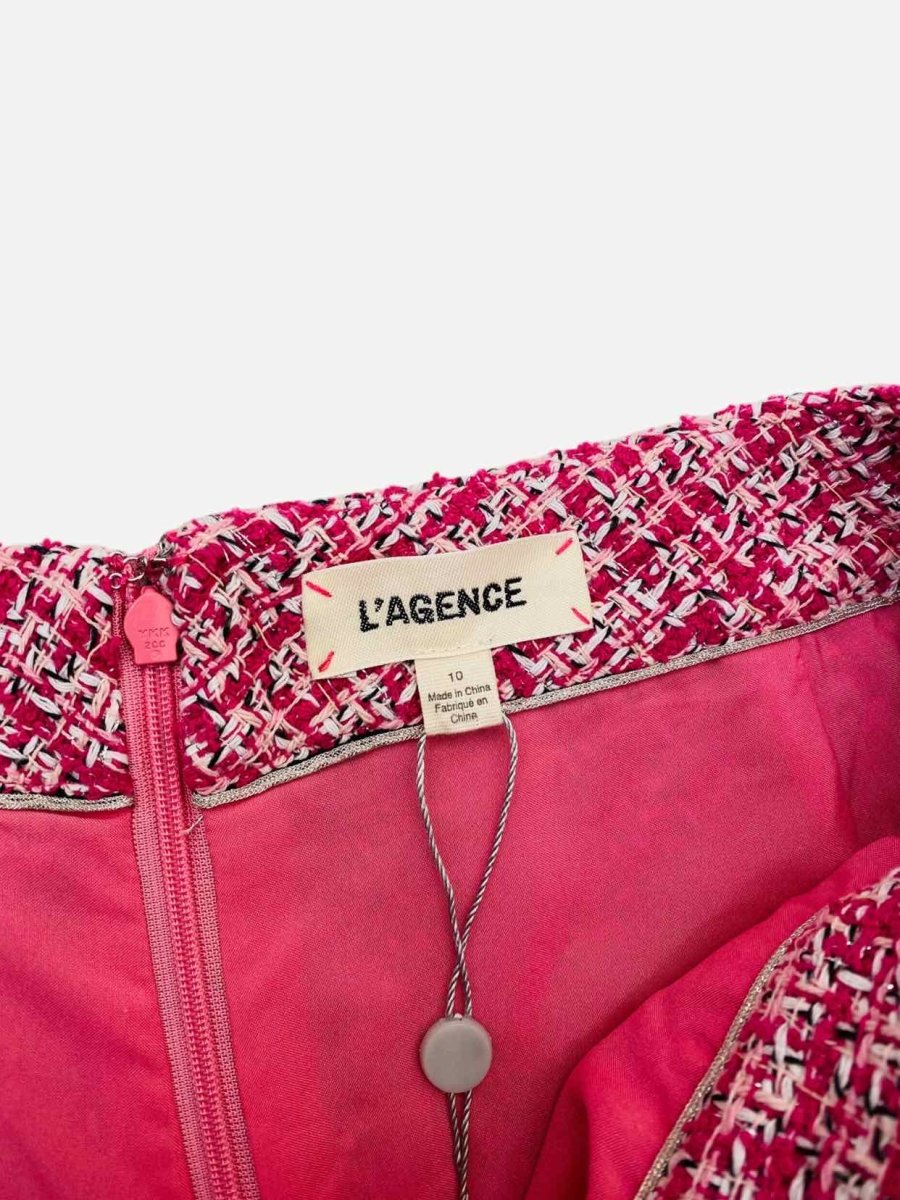 Pre - loved L'AGENCE Boucle Pink Shorts Large at Reems Closet