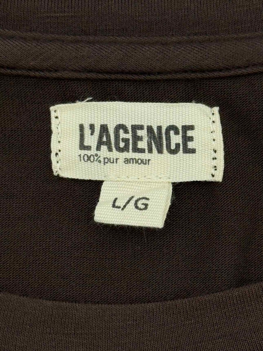 Pre - loved L'AGENCE Brown Size Large T-shirt at Reems Closet