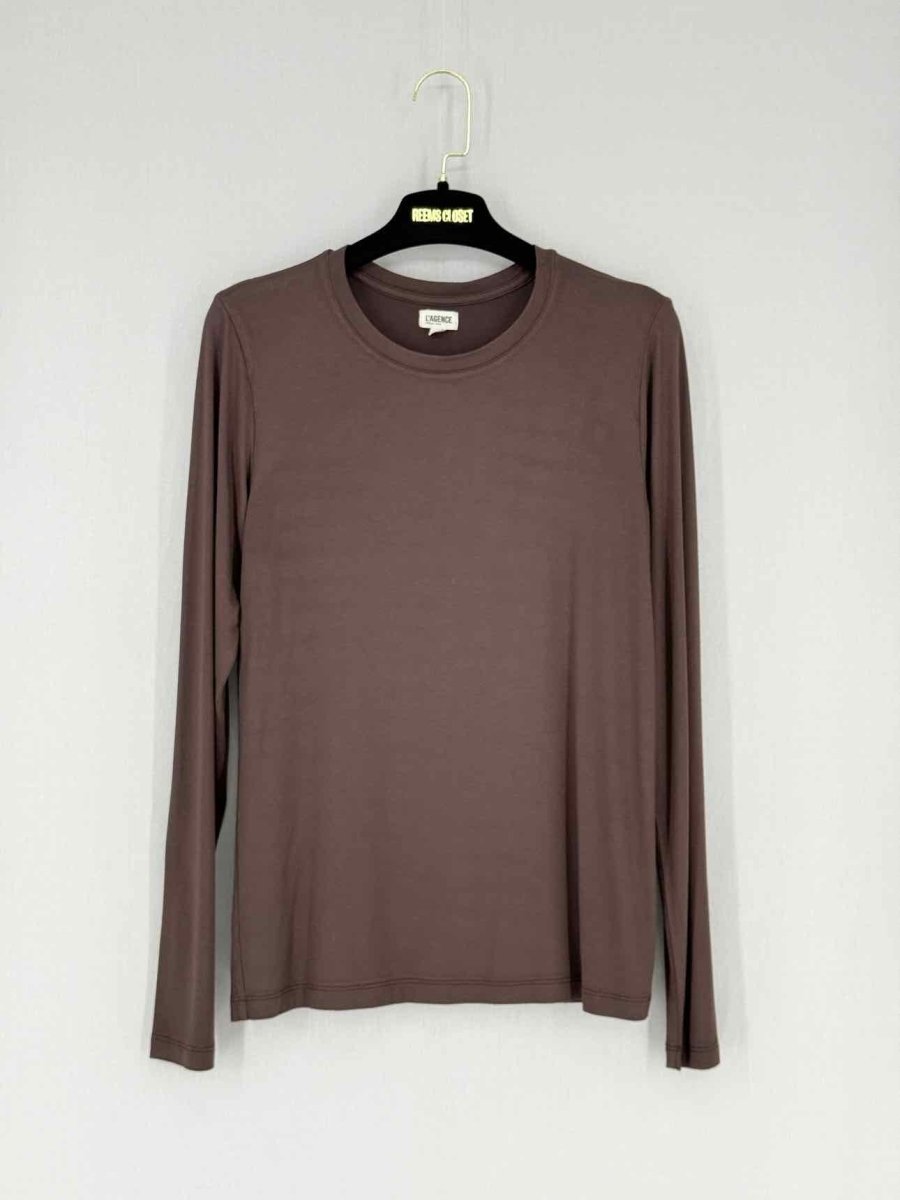 Pre - loved L'AGENCE Brown Size Large T-shirt at Reems Closet
