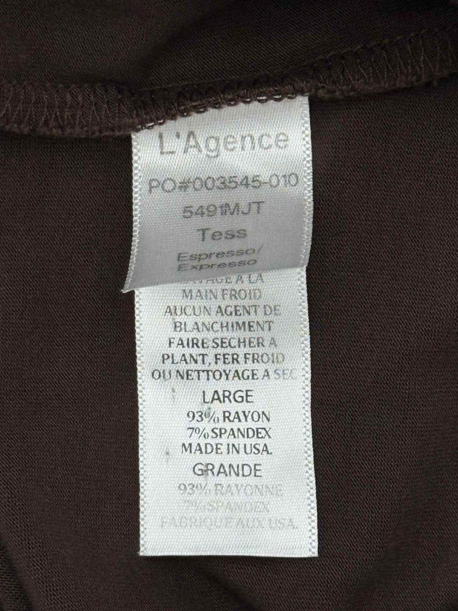 Pre - loved L'AGENCE Brown Size Large T-shirt at Reems Closet