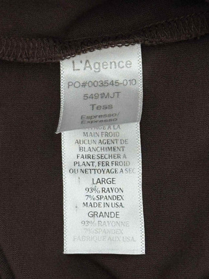 Pre - loved L'AGENCE Brown Size Large T-shirt at Reems Closet