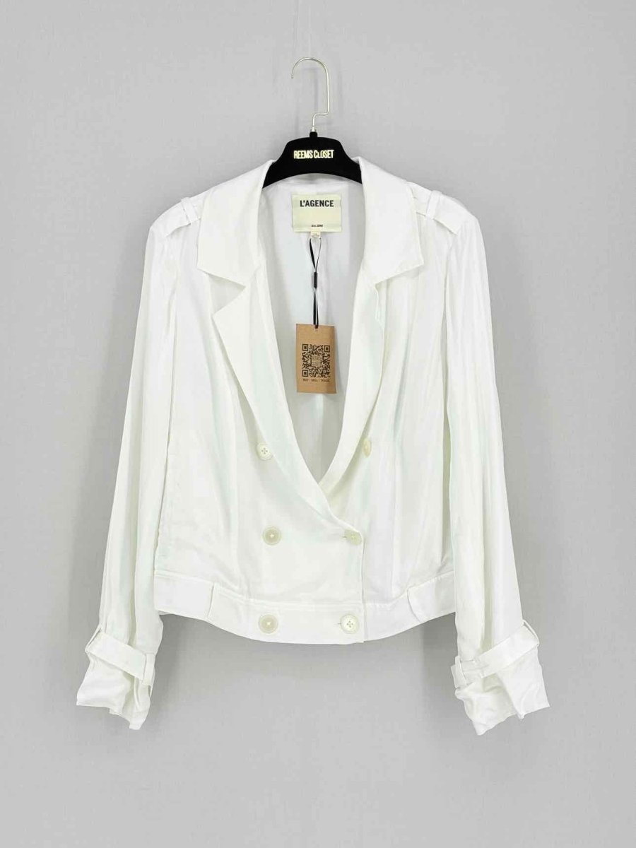 Pre - loved L'AGENCE Cream Size US 10 Jacket at Reems Closet