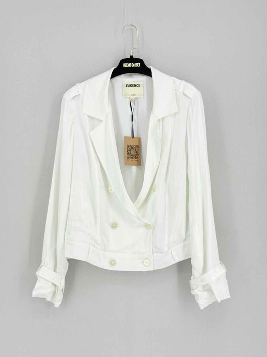 Pre - loved L'AGENCE Cream Size US 10 Jacket at Reems Closet