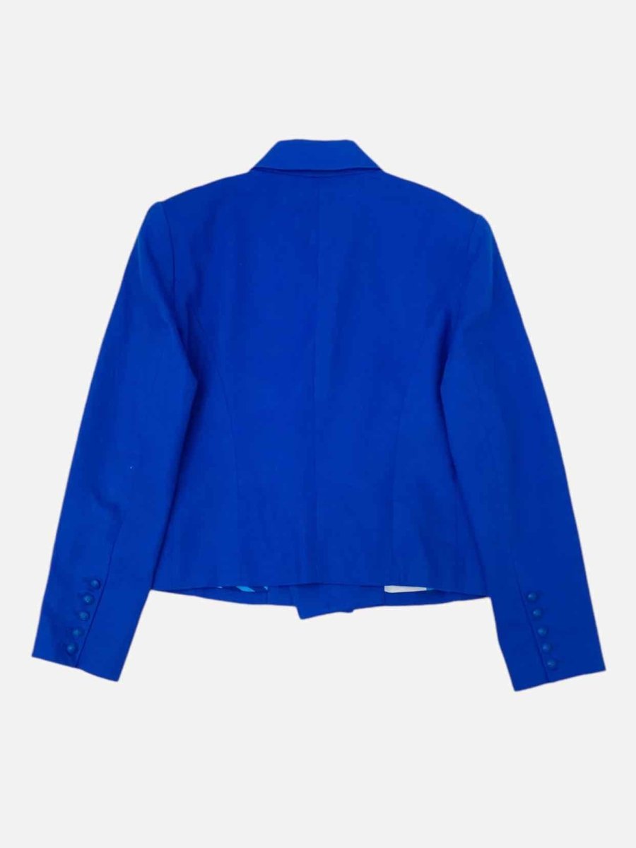 Pre - loved L'AGENCE Double Breasted Royal Blue Jacket at Reems Closet