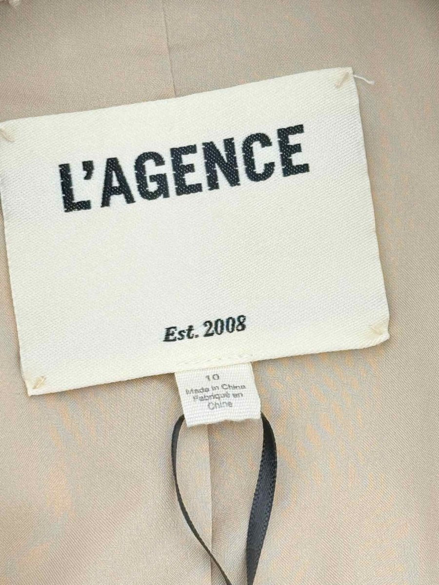 Pre - loved L'AGENCE Gold Tweed Size US 10 Jacket at Reems Closet