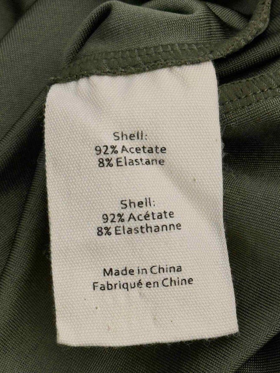 Pre - loved L'AGENCE Khaki Size Large Midi Dress at Reems Closet