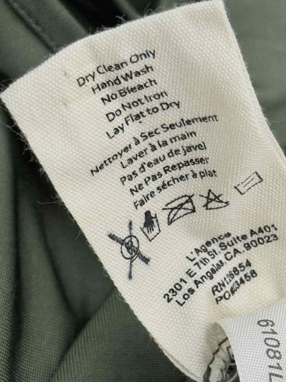 Pre - loved L'AGENCE Khaki Size Large Midi Dress at Reems Closet