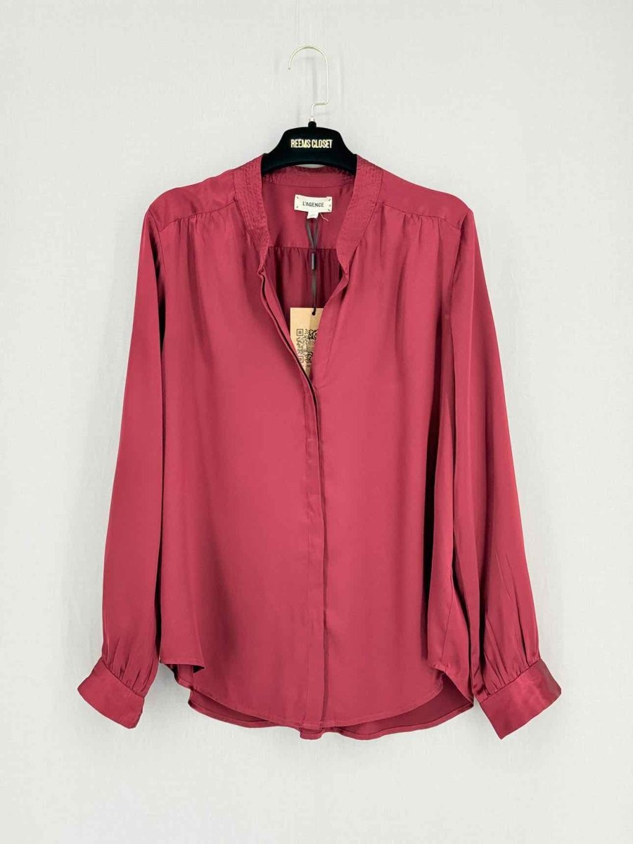 Pre - loved L'AGENCE Maroon Size Large Top at Reems Closet