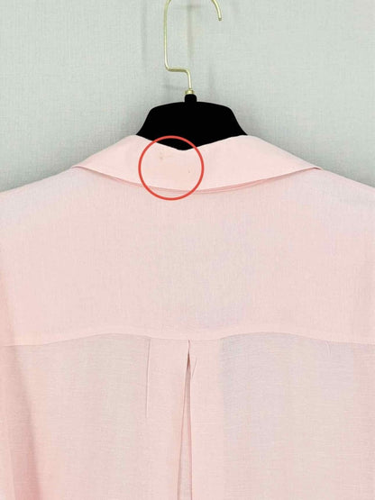 Pre - loved L'AGENCE Nina Pink Size Large Shirt at Reems Closet