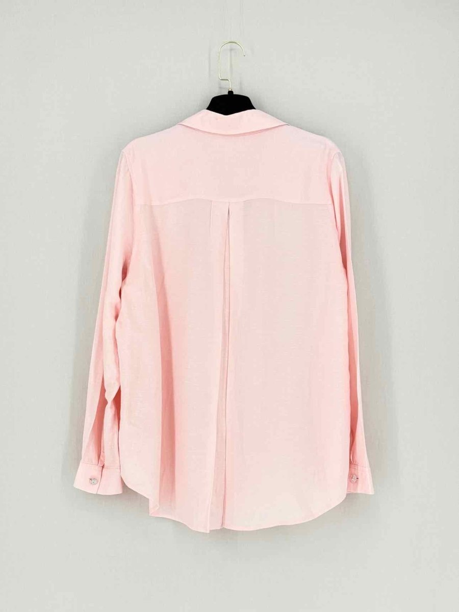 Pre - loved L'AGENCE Nina Pink Size Large Shirt at Reems Closet