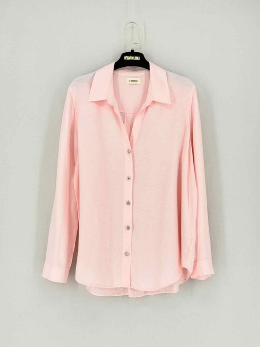 Pre - loved L'AGENCE Nina Pink Size Large Shirt at Reems Closet