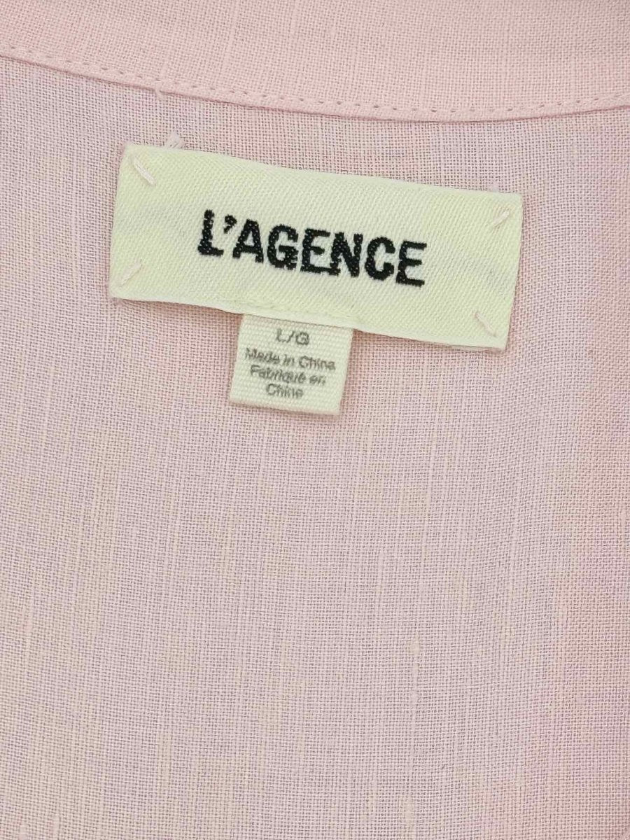 Pre - loved L'AGENCE Nina Pink Size Large Shirt at Reems Closet