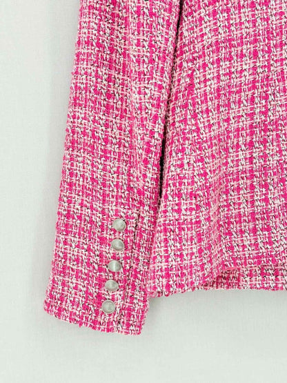 Pre - loved L'AGENCE Pink Tweed Size US 10 Jacket at Reems Closet