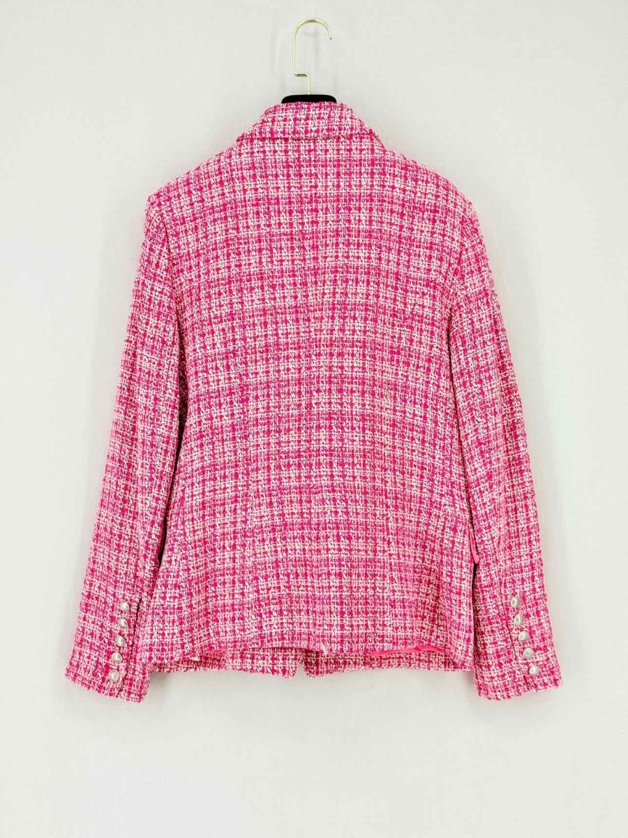 Pre - loved L'AGENCE Pink Tweed Size US 10 Jacket at Reems Closet