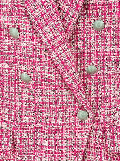 Pre - loved L'AGENCE Pink Tweed Size US 10 Jacket at Reems Closet