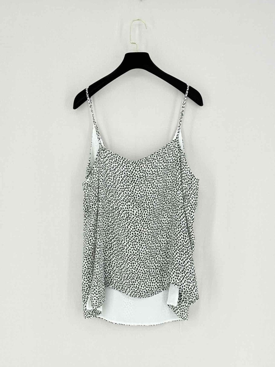 Pre - loved L'AGENCE White & Black Heart Print Size Large Camisole at Reems Closet