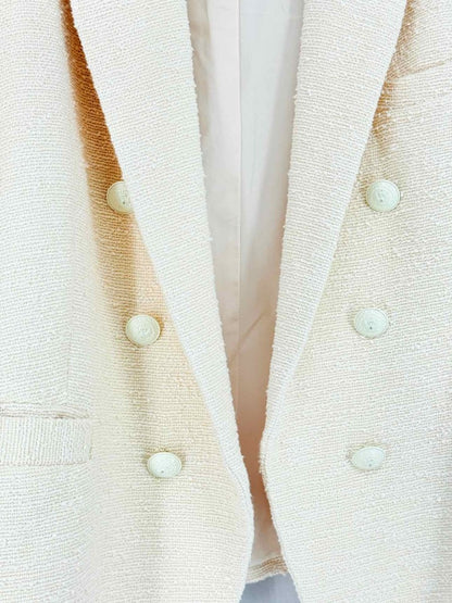 Pre - loved L'AGENCE White Boucle Size US 10 Jacket at Reems Closet