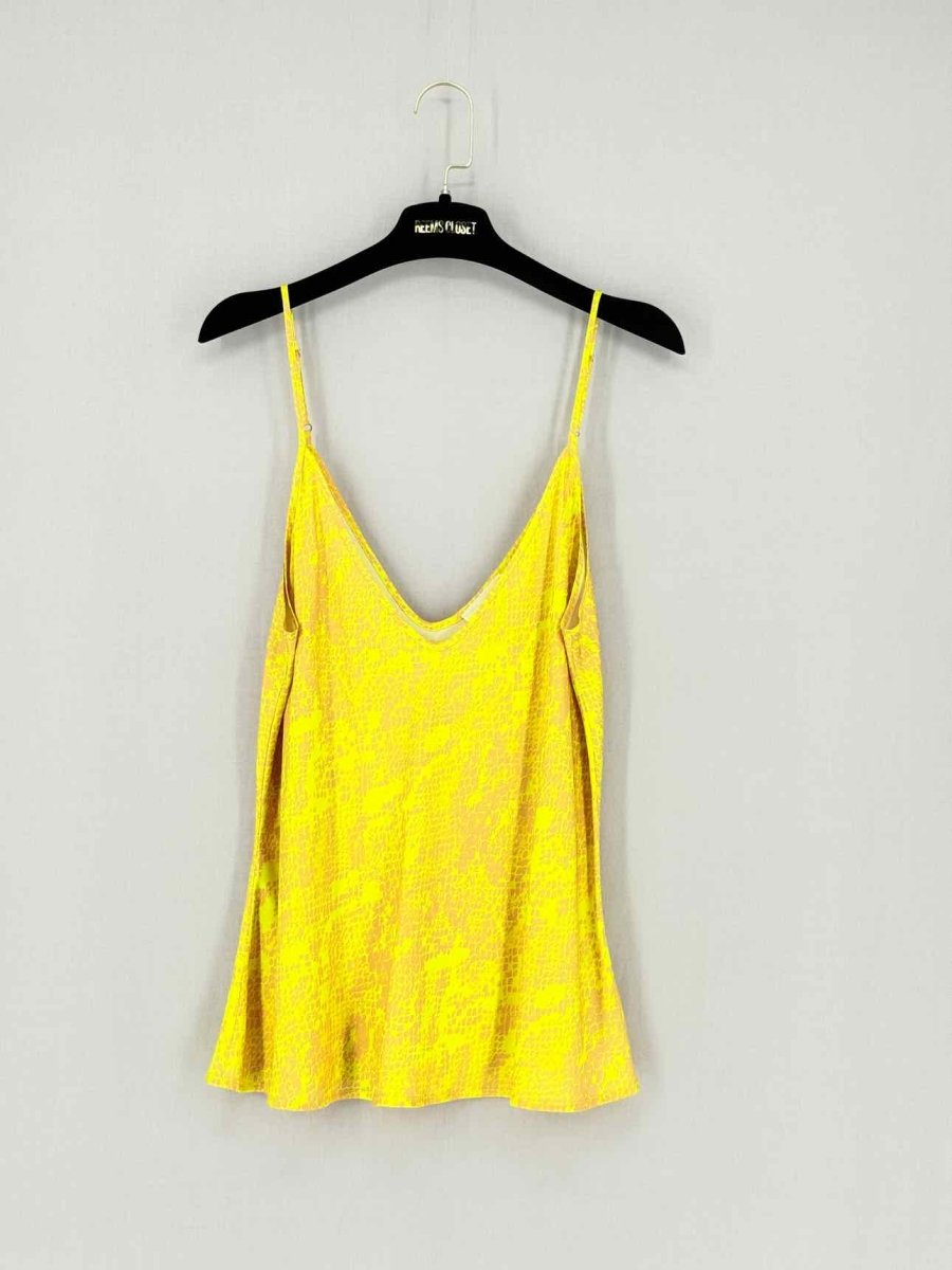 Pre - loved L'AGENCE Yellow Snakeskin Print Size Large Camisole at Reems Closet