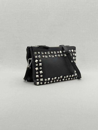 Pre - loved LAISA Black Studded Crossbody at Reems Closet