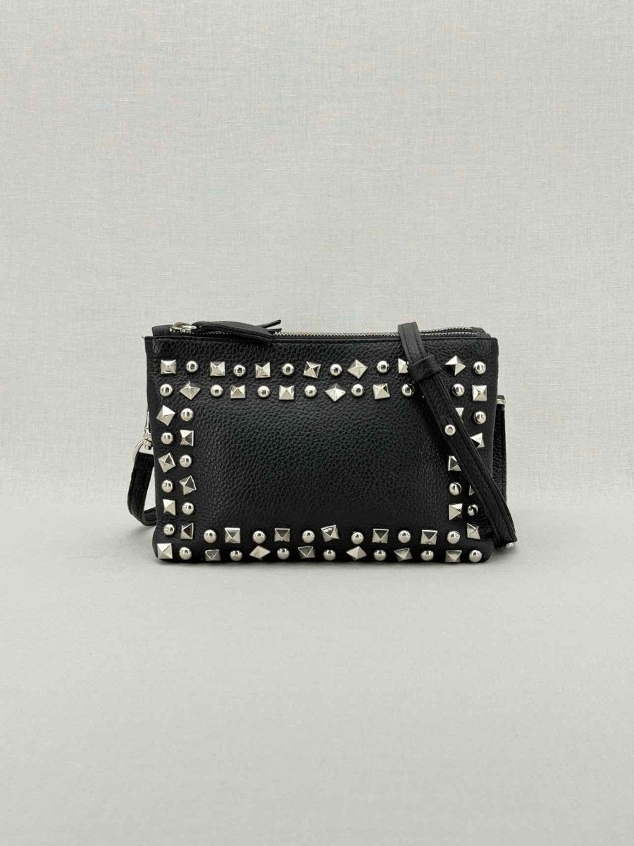 Pre - loved LAISA Black Studded Crossbody at Reems Closet