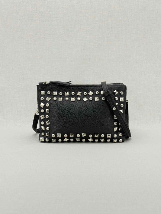 Pre - loved LAISA Black Studded Crossbody at Reems Closet