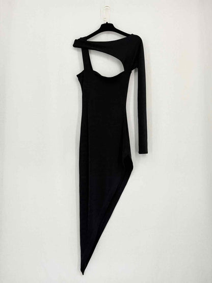 Pre-loved LAMA JOUNI Black Size Small Midi Dress at Reems Closet