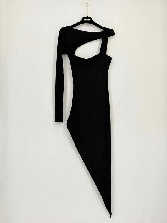 Pre-loved LAMA JOUNI Black Size Small Midi Dress at Reems Closet