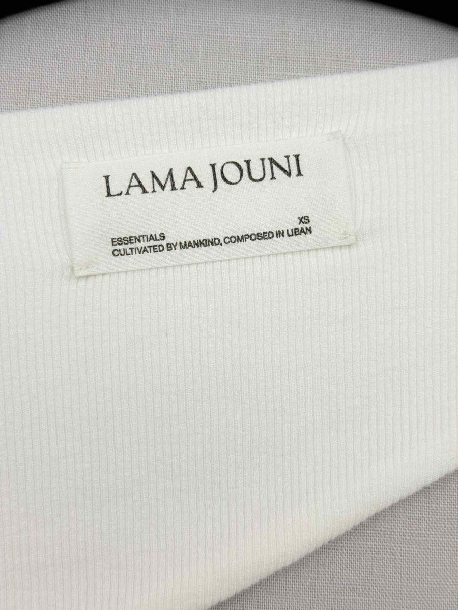 Pre - loved LAMA JOUNI White Ribbed Size XSmall Short Dress at Reems Closet