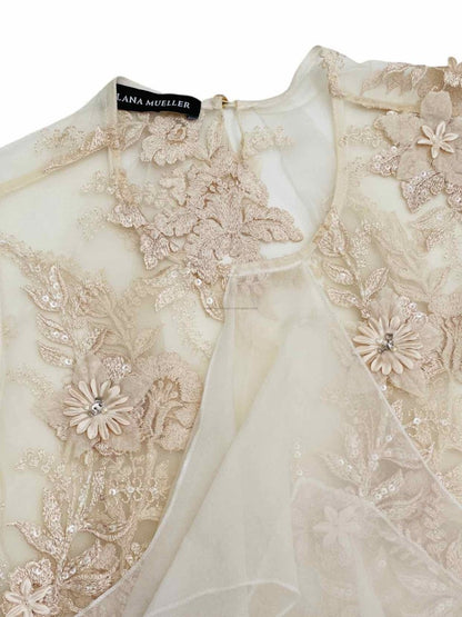 Pre-loved LANA MUELLER Cream & Beige Applique Top & Skirt Outfit from Reems Closet