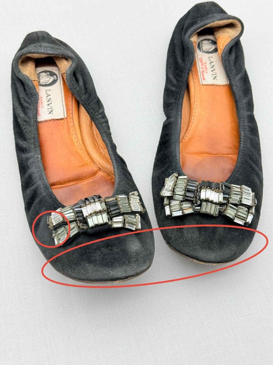 Pre - loved LANVIN Black Size EU 37 Ballet Flats at Reems Closet