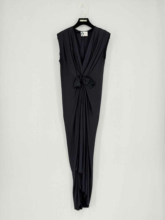 Pre - loved LANVIN Black Size US 2 Midi Dress at Reems Closet
