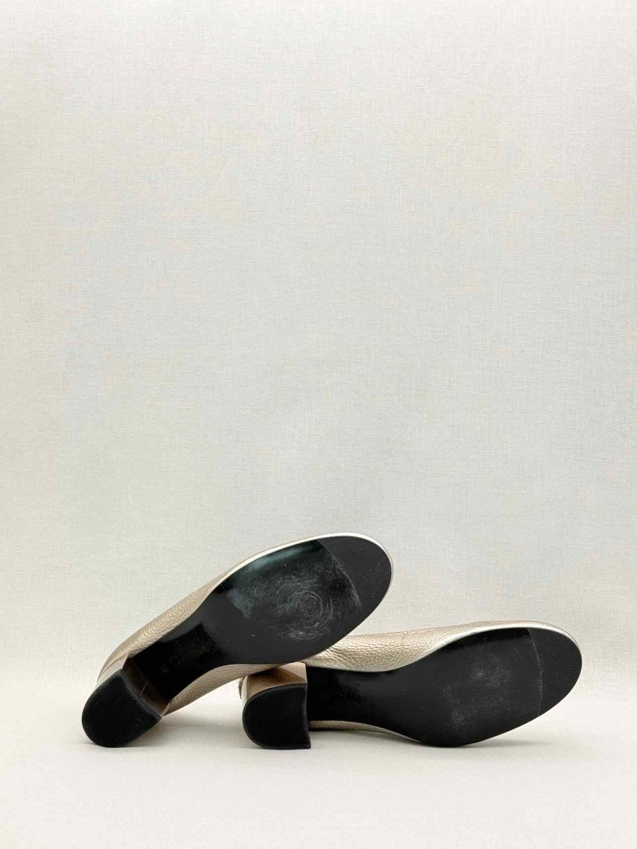 Pre-loved LANVIN Cube Metallic Light gold Size EU 40 Pumps at Reems Closet
