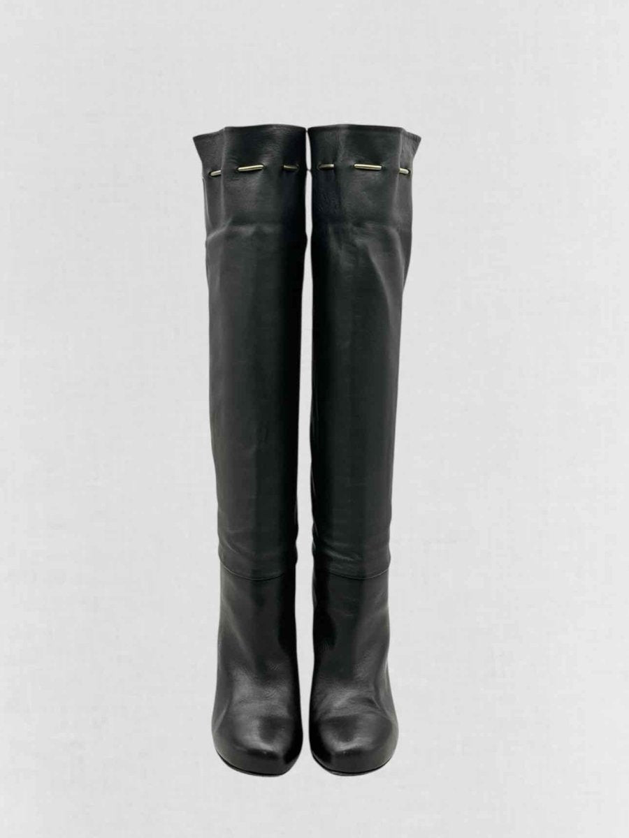 Pre - loved LANVIN Drawstring Black Size EU 41 Knee High Boots at Reems Closet