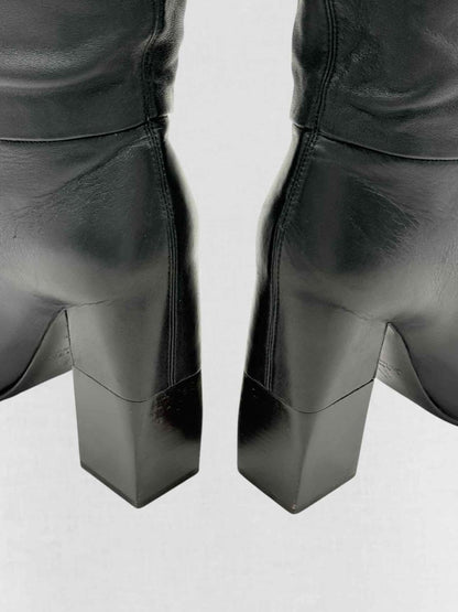 Pre - loved LANVIN Drawstring Black Size EU 41 Knee High Boots at Reems Closet